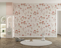 Elegant blush unicorn wallpaper for girls
