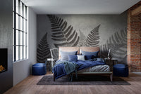 Fern leaf mural for living room
