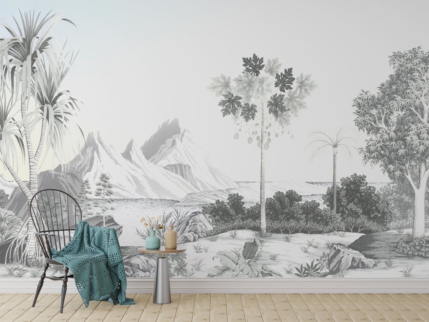 Elegant vintage nature wallpaper design
