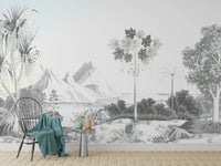 Elegant vintage nature wallpaper design
