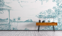 Exotic tropical nature wall mural decor
