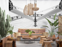 Architectural Steel Symmetry Wall Mural