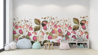 Wall decor evoking a fruitful garden.

