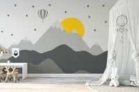 Dark Mountain with Stars in Sky Wallpaper Murals - Giffywalls