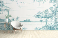 Tropical nature wallpaper with ocean view
