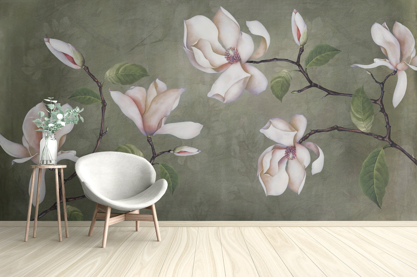 Nature Inspired Floral Wall Mural
