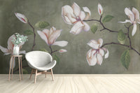 Nature Inspired Floral Wall Mural

