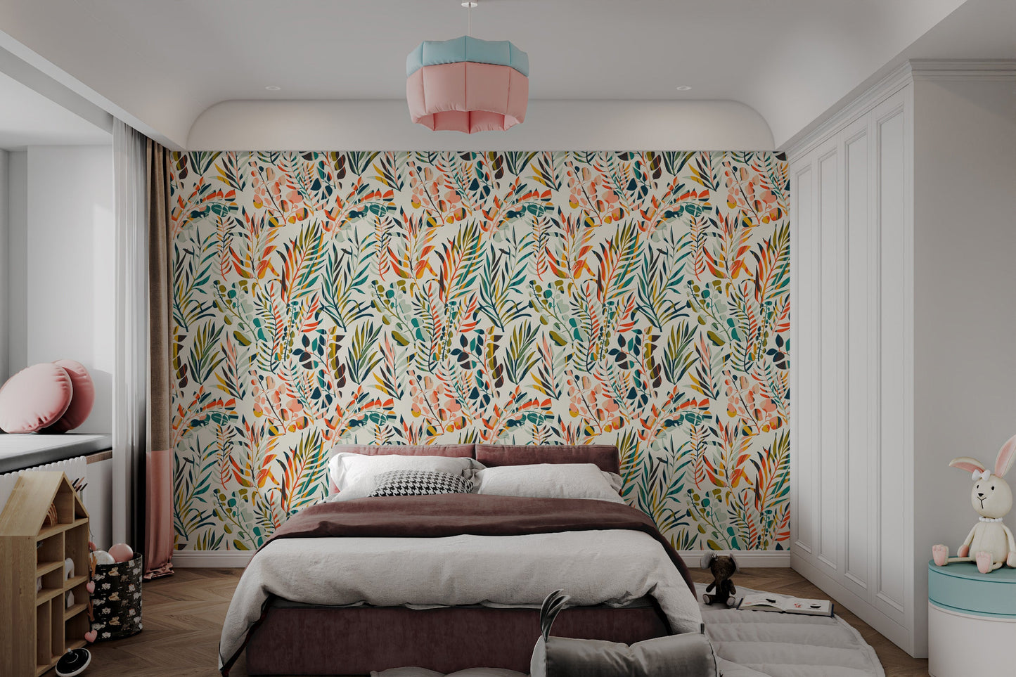 Botanical Fiesta Wallpaper Mural - Giffywalls
