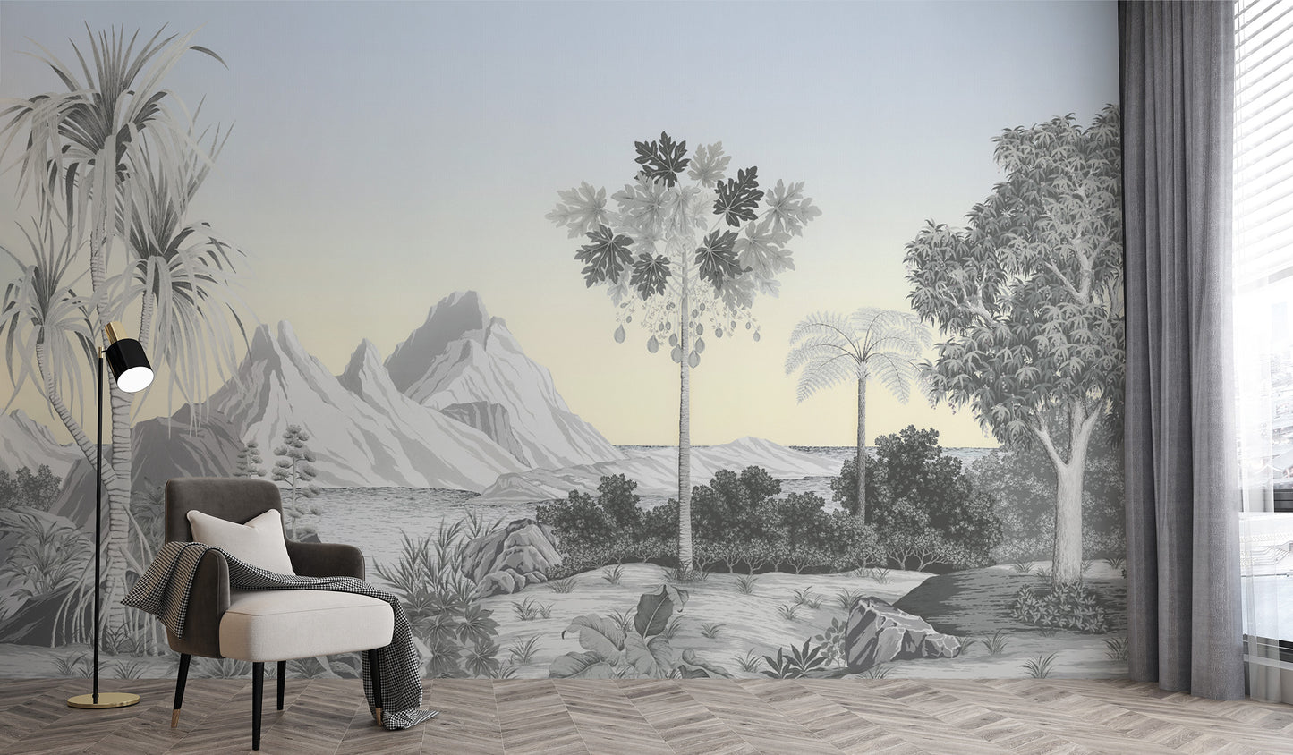 Timeless nature wallpaper with soft tones
