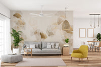 Neutral Gold Ginkgo Wallpaper for Walls
