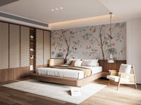 Chinoeserie Floral design Wallpaper Mural - Giffywalls