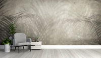 Serene tropical palm shadow wall mural
