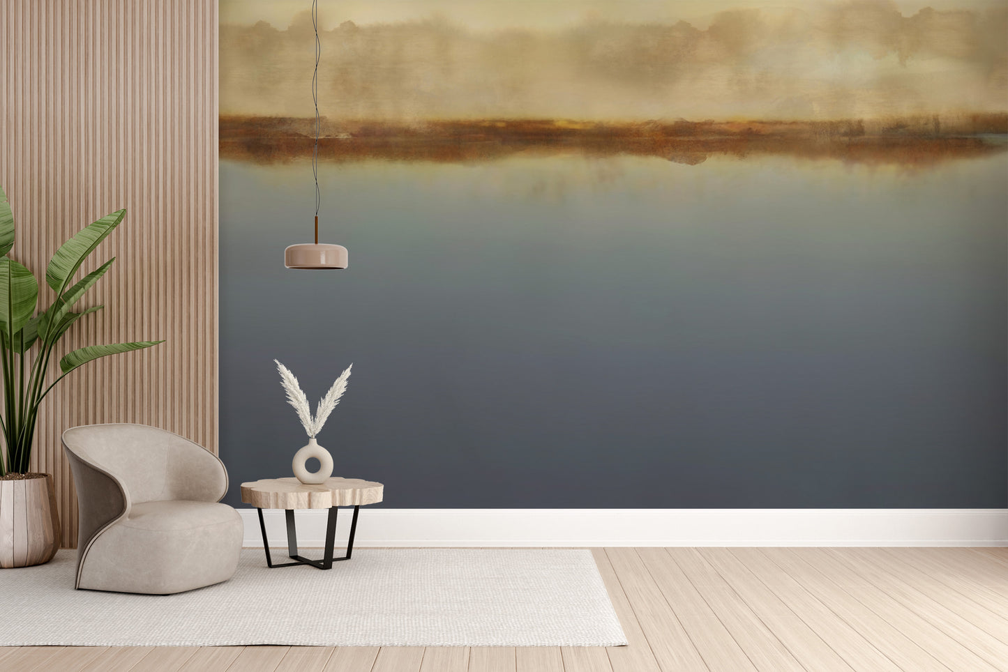 Serene water reflection wallpaper print
