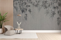 Elegant bamboo shadow mural for walls
