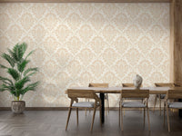 Subtle beige damask pattern for elegant homes
