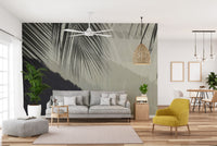 Neutral palm shadow wallpaper for home

