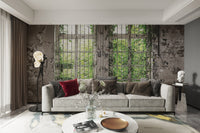 Timeless aged wall nature pattern