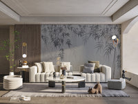 Subtle bamboo leaves wall art decor
