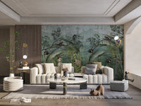 Wildlife jungle canopy wallpaper print
