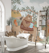 Magical forest party wall design
