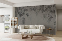 Monochrome bamboo shadow wallpaper
