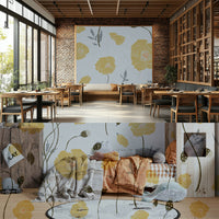 Soft muted gray wall mural
