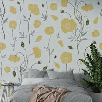Easy install floral wallpaper

