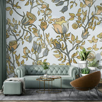Timeless floral wallpaper texture

