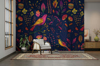 Whimsical nature wallpaper close-up

