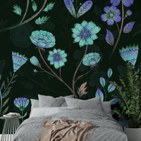 Contemporary floral wallpaper texture

