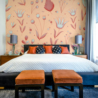 Tropical floral and leaf wallpaper for walls

