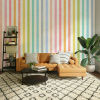 Multicolour wallpaper for bright interiors

