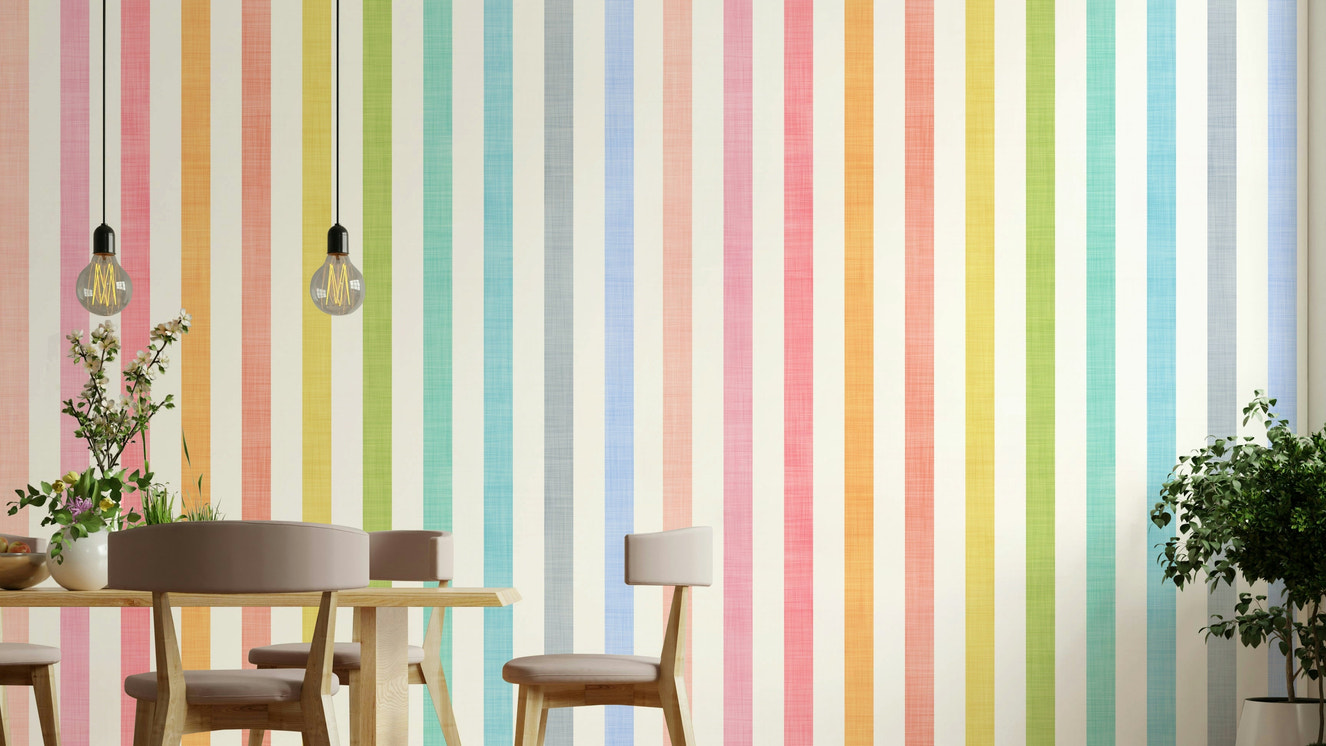 Colorful wallpaper for kids' room


