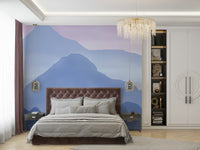 Soft tone mountain landscape wallpaper

