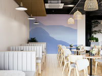 Tranquil mountain scene wall covering

