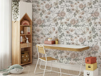 Baby room wallpaper with forest charm

