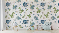 Dino Pals wallpaper with baby dinosaurs

