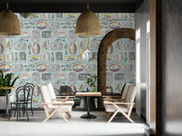 wall murals with sardine tin art