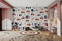 red rescue car wallpaper for walls