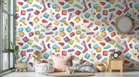 building blocks wall mural for room