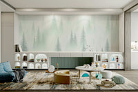 calm nature forest wallpaper design

