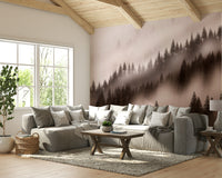 Enchanted trees and valley wall mural