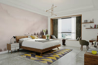 Sepia wallpaper with magical valley scene