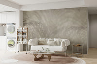 Subtle palm shadow textured wall covering
