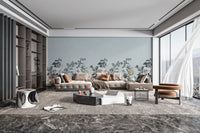 Classic Flower Wallpaper with Botanical Accents
