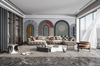 Modern archway abstract geometric wallpaper
