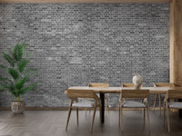Grey Brick Wallpaper Mural - Giffywalls