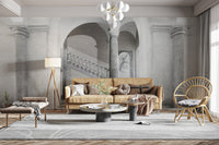 Stately columns and staircase wallpaper
