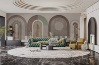 Modern earthy tones arch wallpaper
