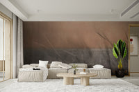 Serene sunset grass leaf wallpaper design
